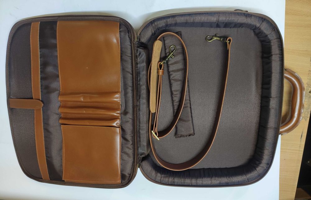 Nowa Torba skórzana na laptopa 13,3" jasny brąz, 100% skóra