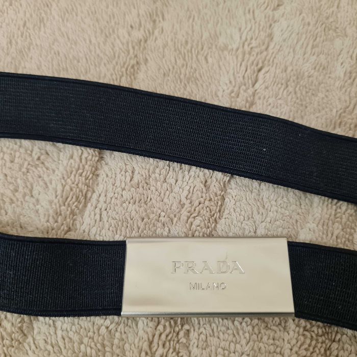 Pasek po opakowaniu Prada Milano granatowy elastyczny