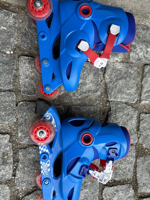 Conjunto Patins em linha 30-32 + kit proteção