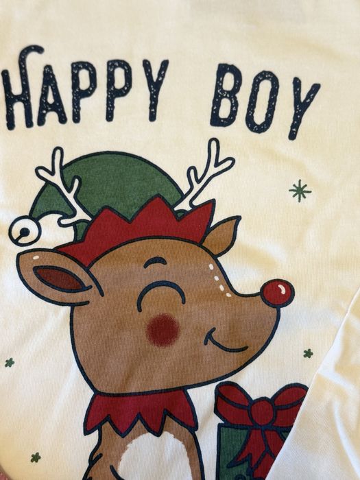 Дитяча новорічна піжама для хлопчика принт олень