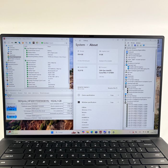 Dell XPS 15 9530 RTX 4060 i7-13700H 32GB RAM 1TB SSD Гарантія Магазин