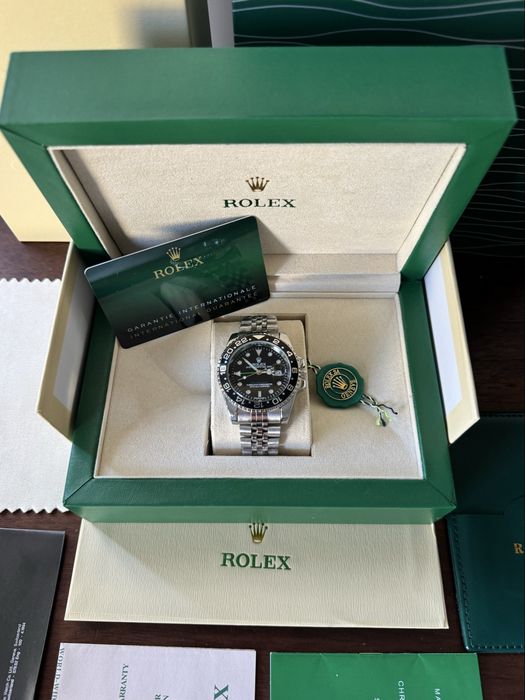 Rolex Black Submariner GMT-Master ll Mostrador Preto