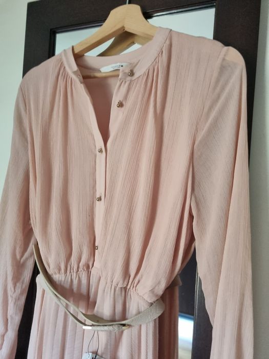 Vestido zara  plissado  novo xs veste grande