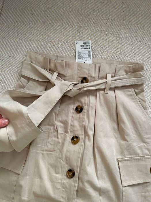 NOWA spódnica z guzikami i wiązaniem H&M 36