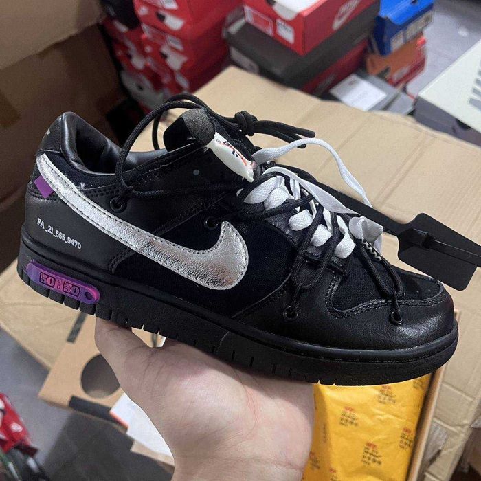 (БЕЗ ПЕРЕДОПЛАТИ)Nike SB Dunk x Off White найк сб данк офф вайт чорні