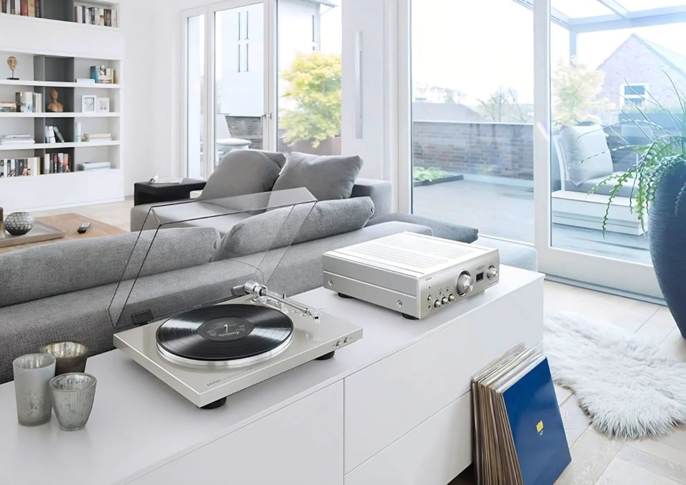 Denon DP300 F gramofon  srebny audiofilski