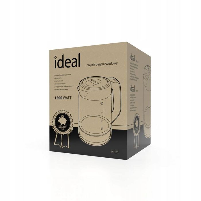 Чайник скляний електричний IDEAL