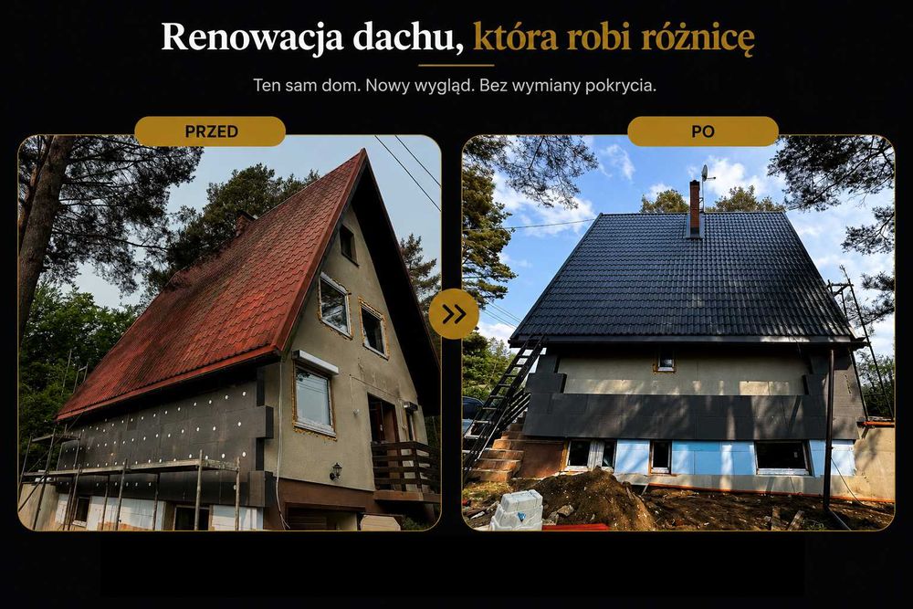 METAMORFOZA DACHU | Nawet 4x Taniej Niż Wymiana | Darmowa Wycena