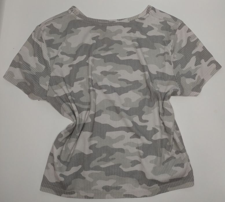 Koszulka szare moro crop top