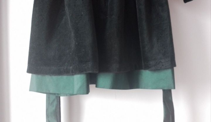 Sukienka ala welur kołnierzyk rozm.98