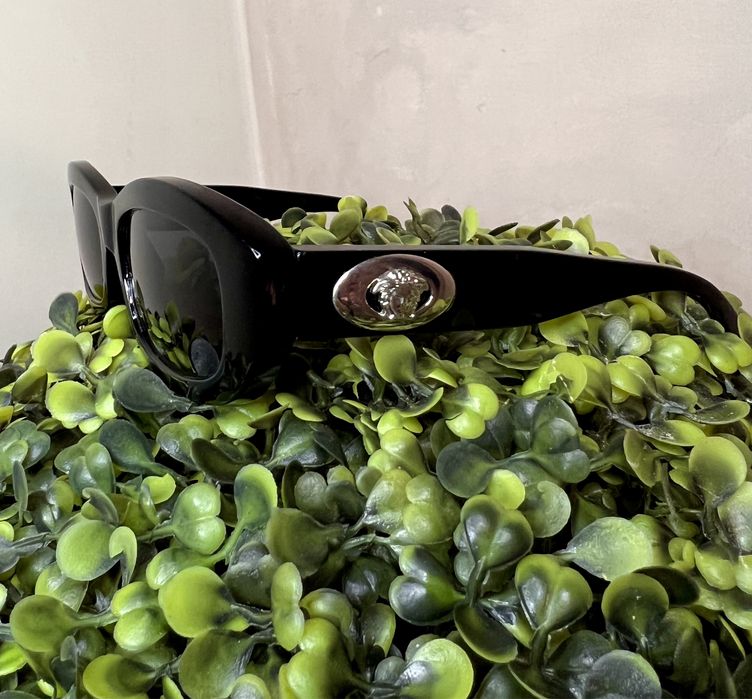 Czarne okulary Versace silver meduza unisex