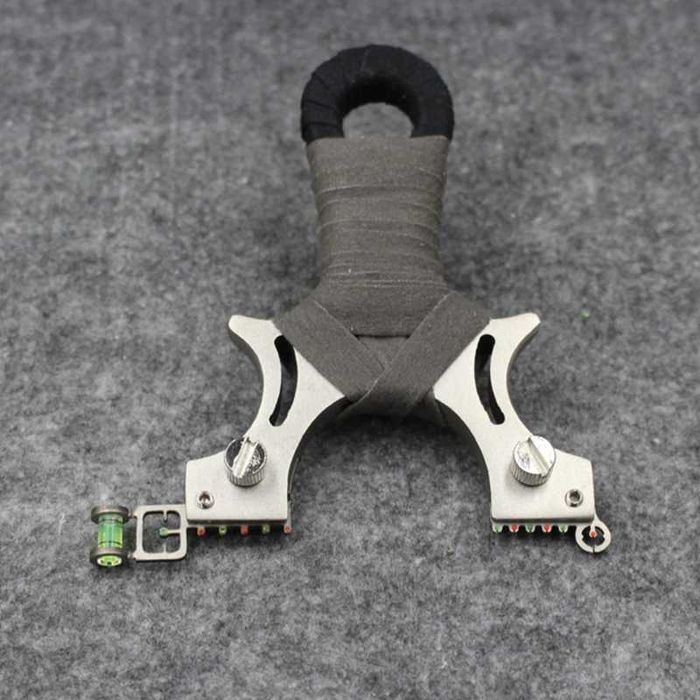 Потужна Рогатка "Слон" з Прицілом та Рівнем + запасна гумка+ 20 кульок