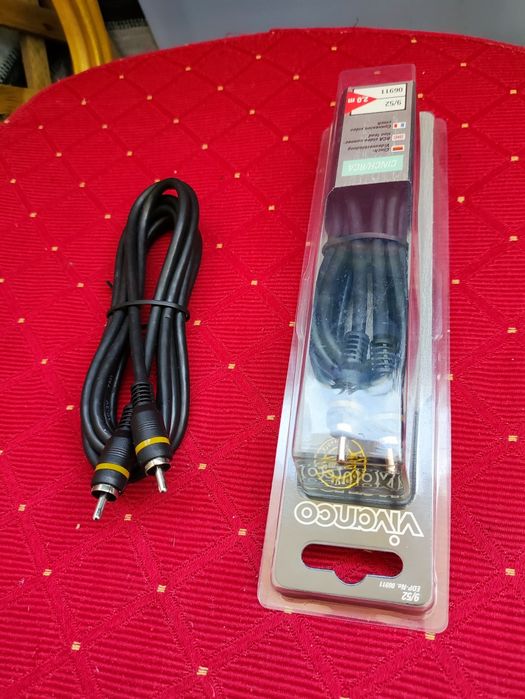 Kabel Coaxial RCA - RCA przewód 2 m do subwoofera głośnika Vivanco