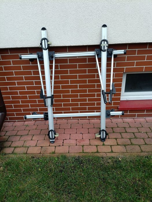 Aluminiowy bagażnik na reling plus uchwyty aluminiowy 2 rowery