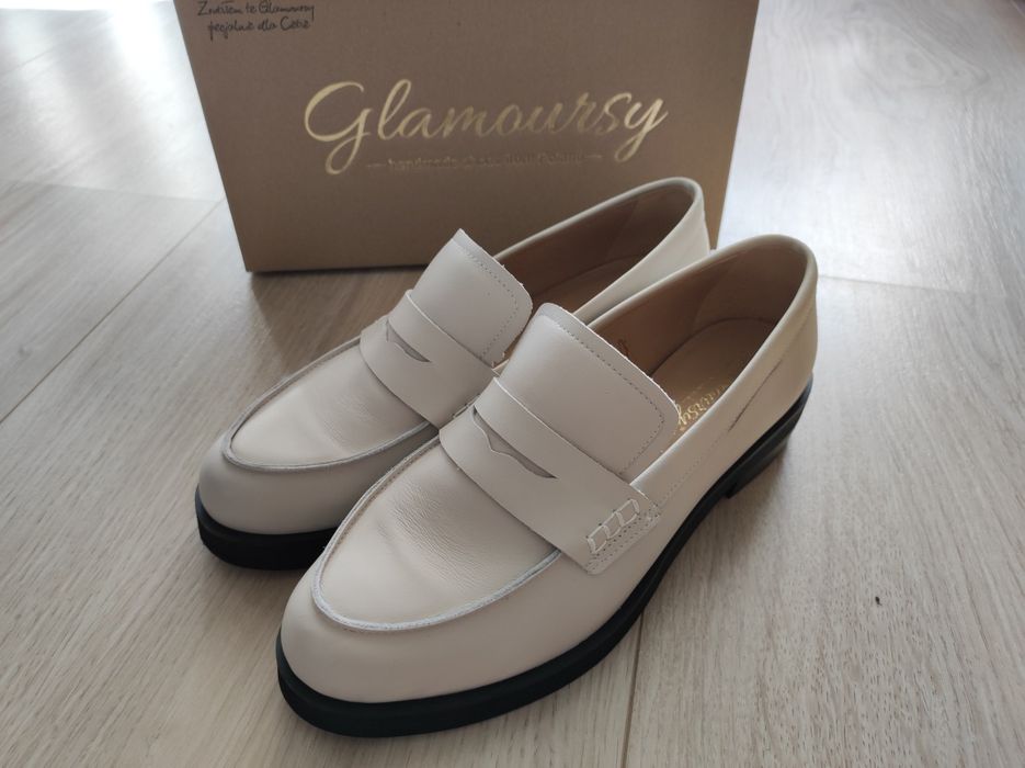 Skórzane mokasyny Over and Out Glamoursy rozmiar 39