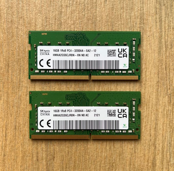 SK Hynix Pamięć RAM 32GB (2x 16GB) DDR4 SODIMM 3200MHz 1.2V do laptopa DUAL CHANNEL