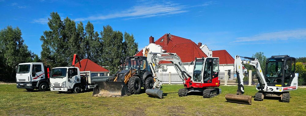 Usługi Koparko Ładowarką, Koparką,  Mini Koparka, Wywrotka, Auto z HDS