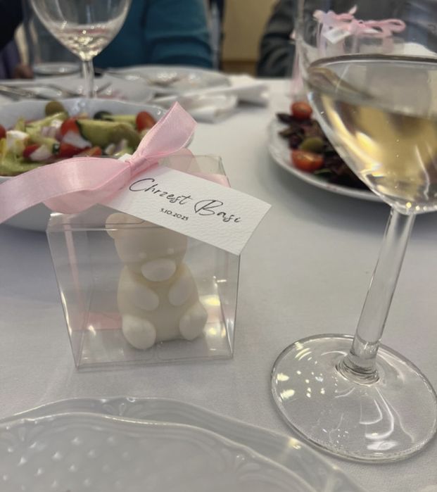 Miś swieca podziekowanie