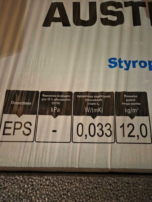 Styropian grafitowy AUSTROTHERM 0,33 grubości 22 cm.