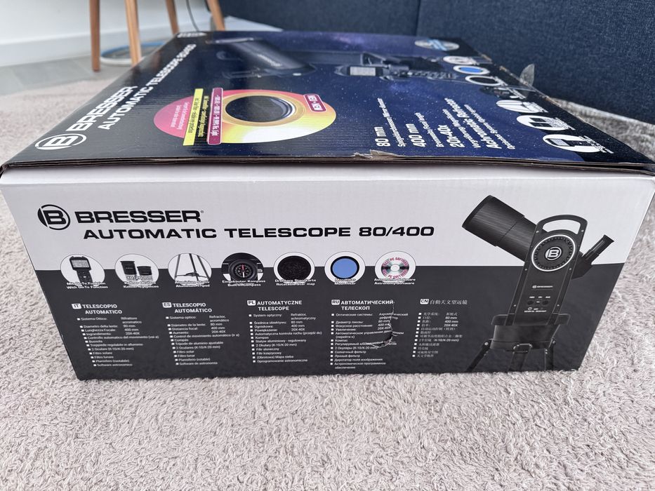 Telescópio Bresser Automatik GoTo 80/400 – Como Novo (usado 1 vez)