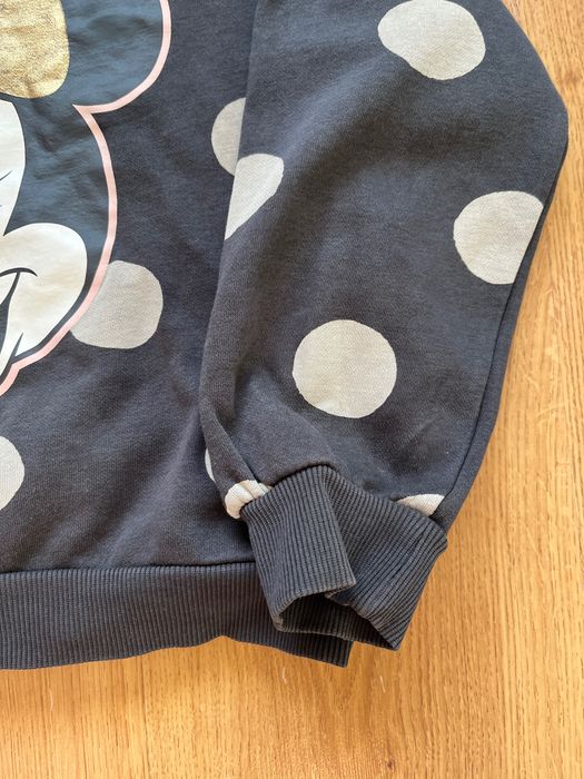 Bluza ocieplana grafitowa Myszka Minnie dla dziewczynki, roz. 122/128