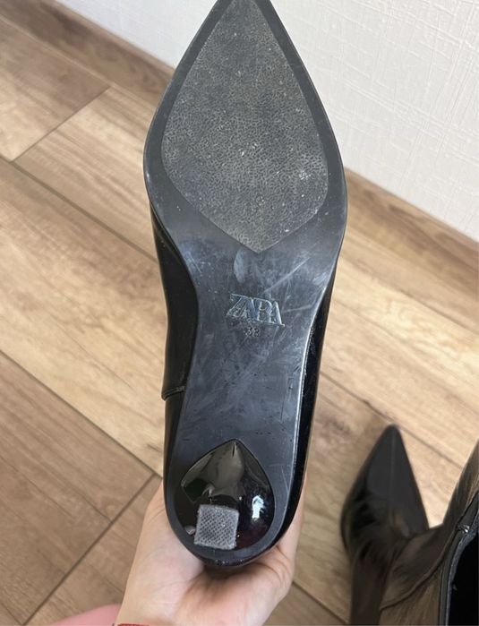 чоботи zara kitten heels