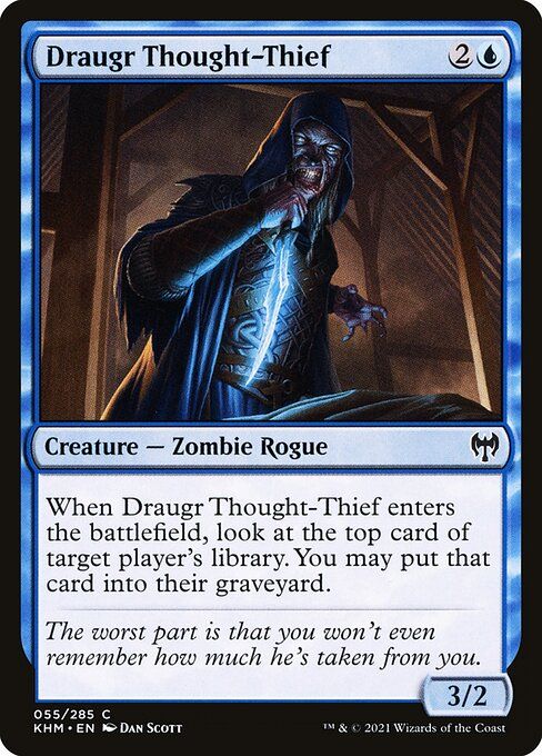 Karta Magic The Gathering Draugr Thought-Thief KHM 55