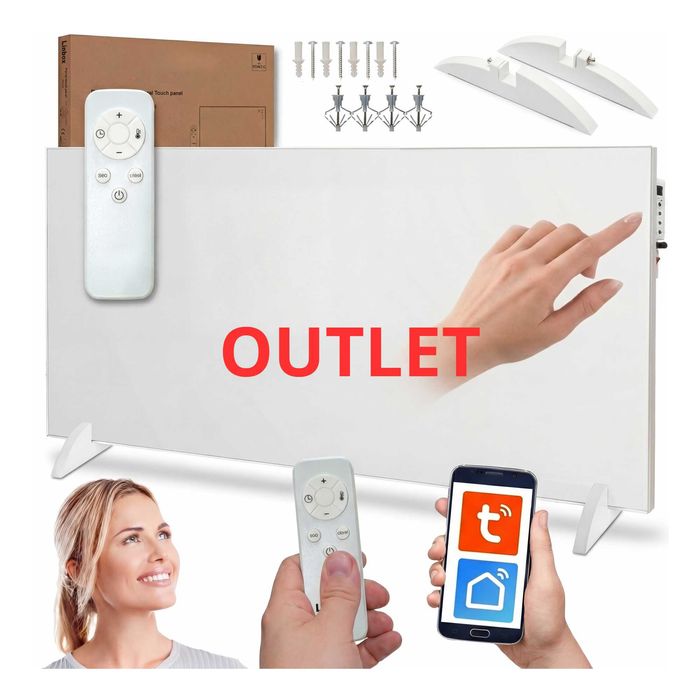 [Outlet] Grzejnik 1200W na podczerwień promiennik PANEL PILOT WIFI