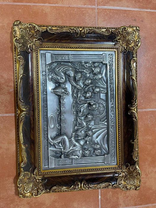 Quadro "Última Ceia" em metal (valor negociável)