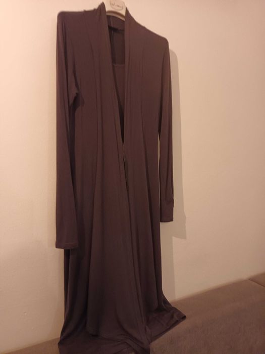 grafitowa sukienka z wiskozy rozmiar 36