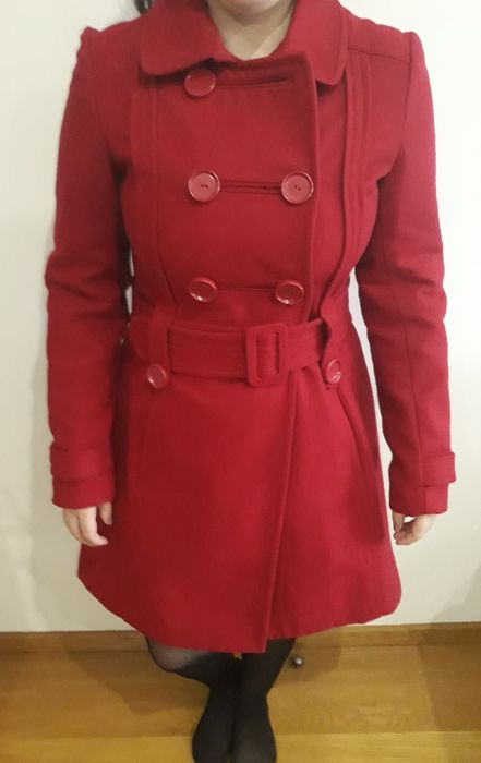 Casacão vermelho de fazenda