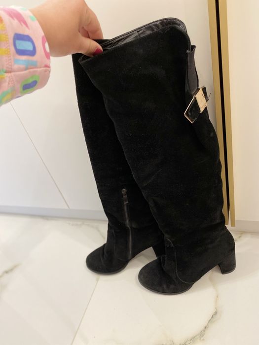 Чоботи осінь замшеві