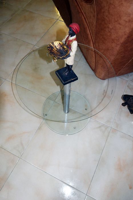 Mesa apoio decoração vidro temperado