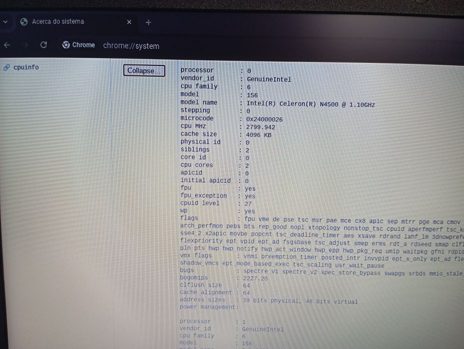 ASUS CX1700CK Chromebook 17,3”  Como novo