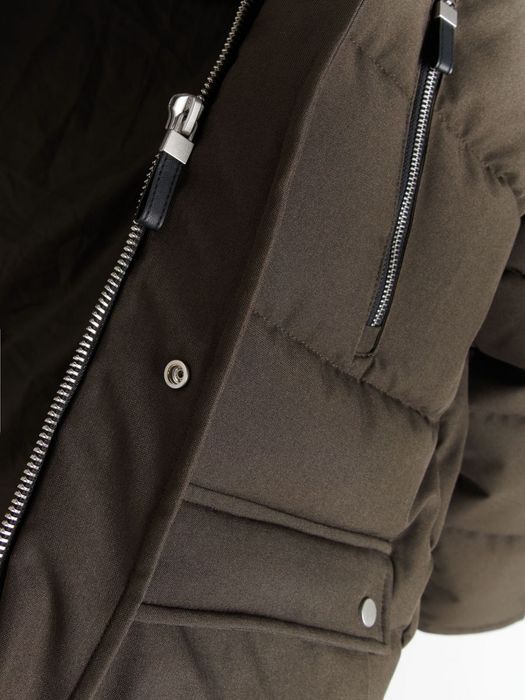 Kurtka zimowa męska pikowana parka brązowa Reserved bardzo ciepła rozm