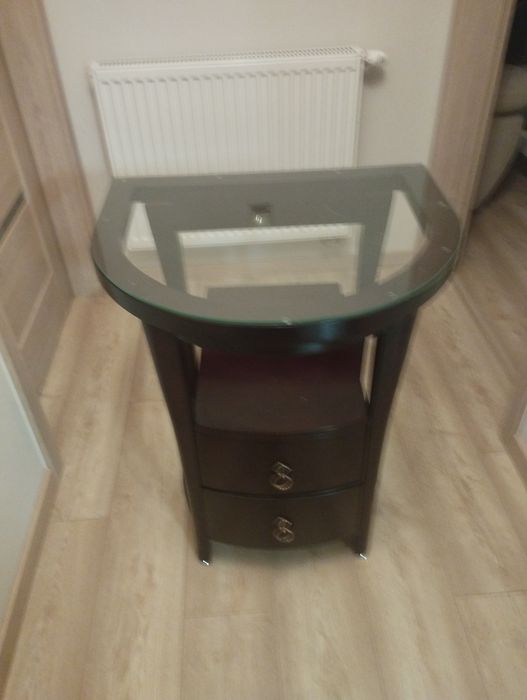 Komoda wenge szklany blat