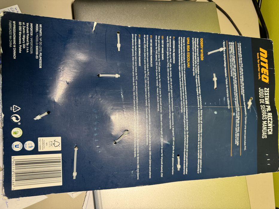 Zestaw pił ręcznych Niteo (3 szt - do PVC, gipsu, metalu)