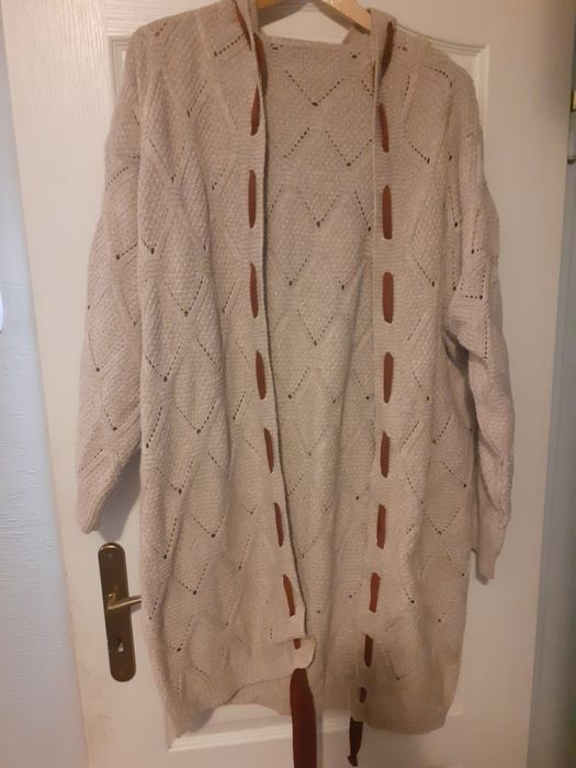 Sweter długi narzutka hit tanio