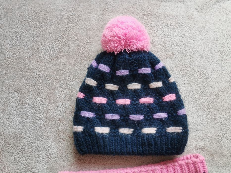 Czapka z kominem zestaw rozmiar 48-50