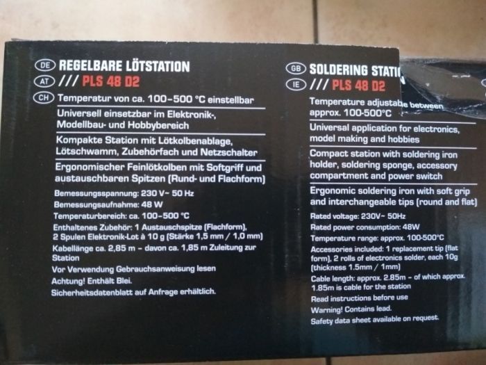 Паяльник Parkside® PLS 48 D2 ГЕРМАНИЯ Паяльная станция Паяльна станція