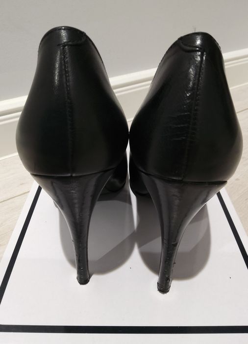 5th Avenue, Skórzane, wysokie szpilki na platformie