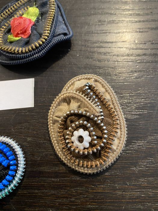 Broszki handmade z suwaków unikat zestaw 46