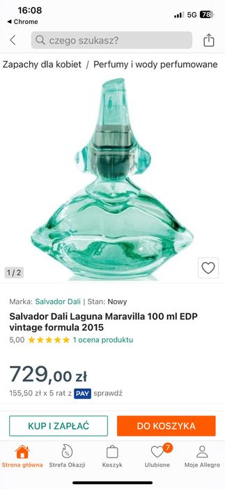 Dali laguna maravilla 100 ml z 2015 roku Retro Perfumy