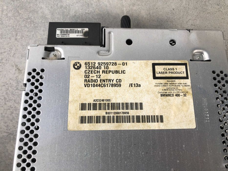 Radio BMW E90 E91 E92 E93 E81 E82 E84 E87 E88 BUSINESS CD 9259728
