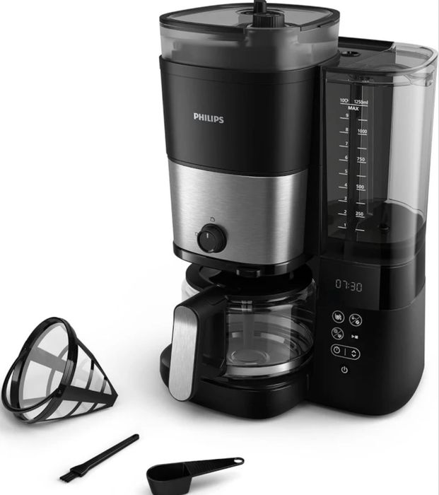 ekspres przelewowy Philips Grind & Brew z wbudowanym młynkiem do kawy