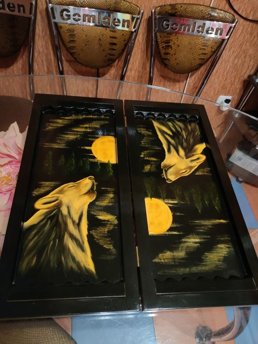 Большой деревянный игровой набор нарды  ИТК 60х54 см.