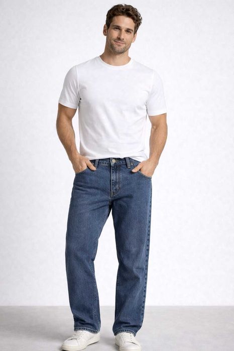 Forge jeansy męskie W36 L klasyczny krój solidny denim