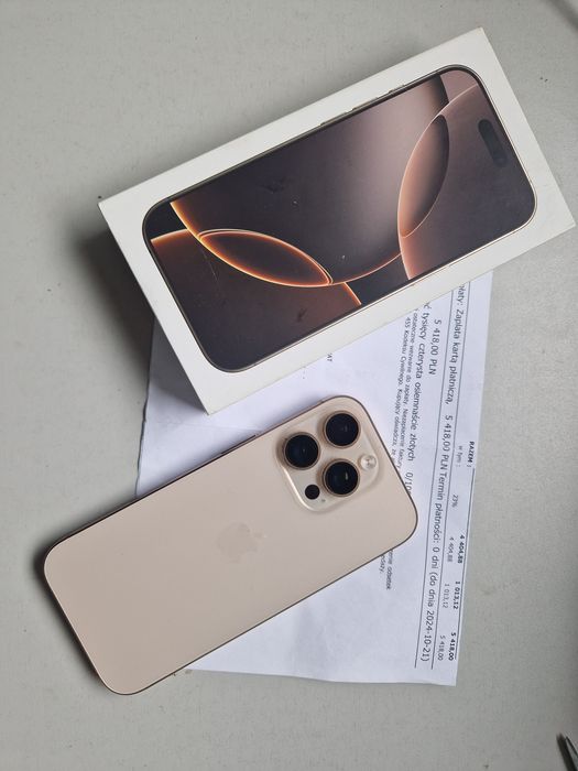 Iphone 16 pro 128gb faktura pudelko