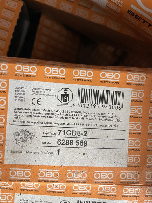 Caixa aparelhagem OBO Modul 45 71GD8-2 nova