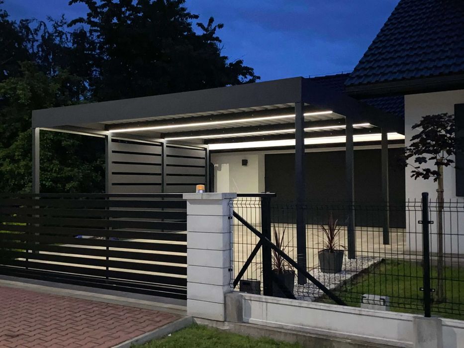 Wiata samochodowa, garażowa, dwustanowiskowa, carport, wiata